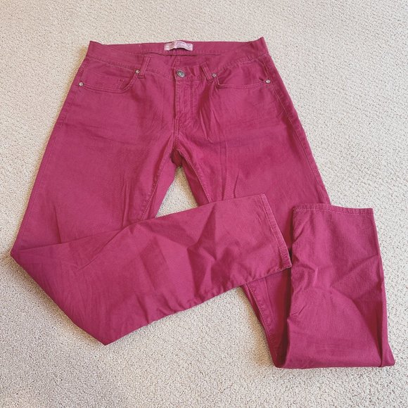 Holiday Brand Jeans Pants Red Straight Leg Preppy Classic Casual Friday Size 32 - Picture 1 of 9